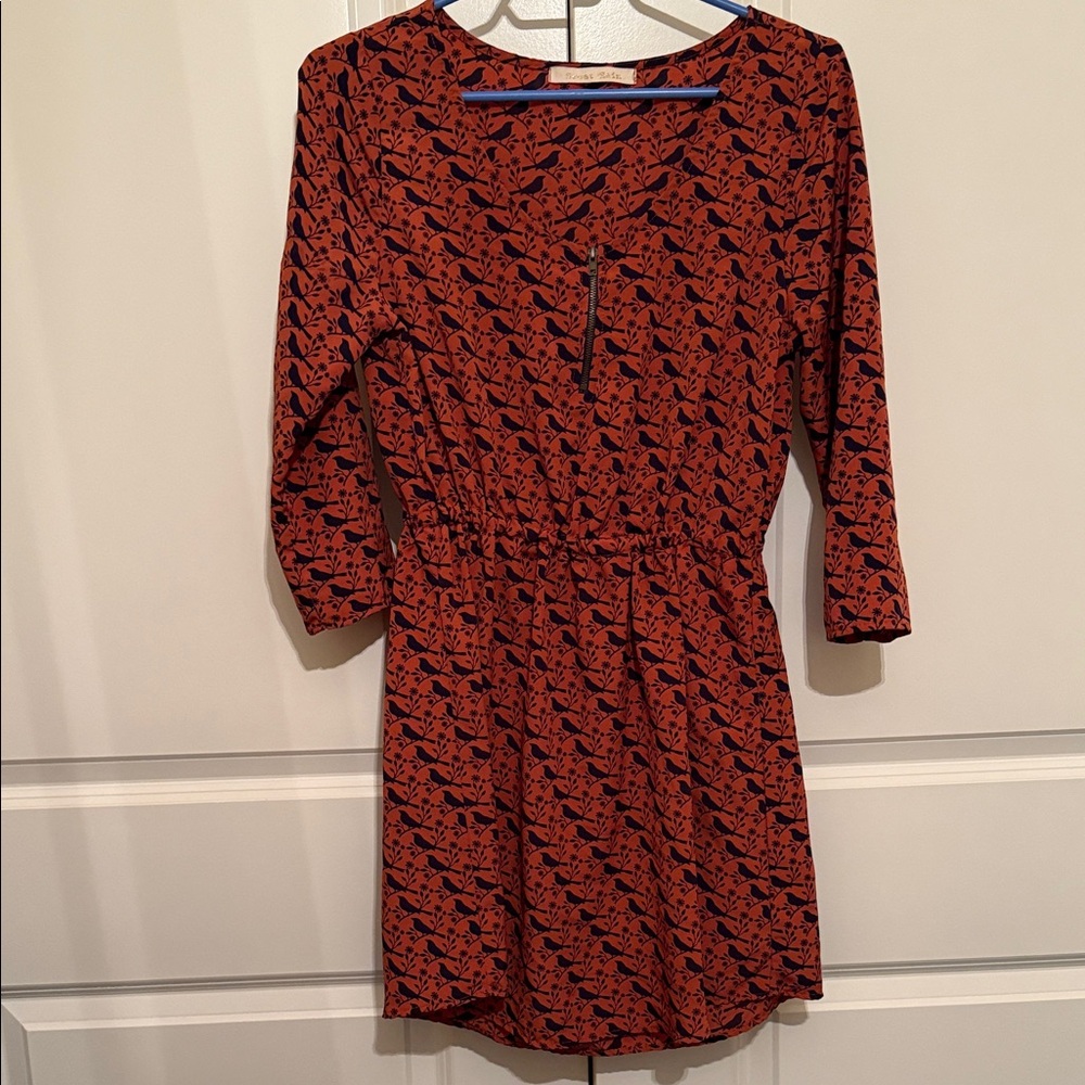 Sweet Rain Black and Red Patterned Mini Dress